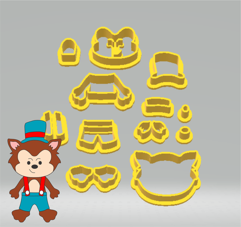 Lupo cattivo scomponibile - 3d Selling