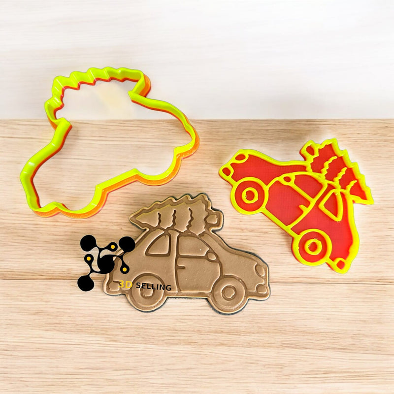 Macchina con albero di Natale - 3d Selling
