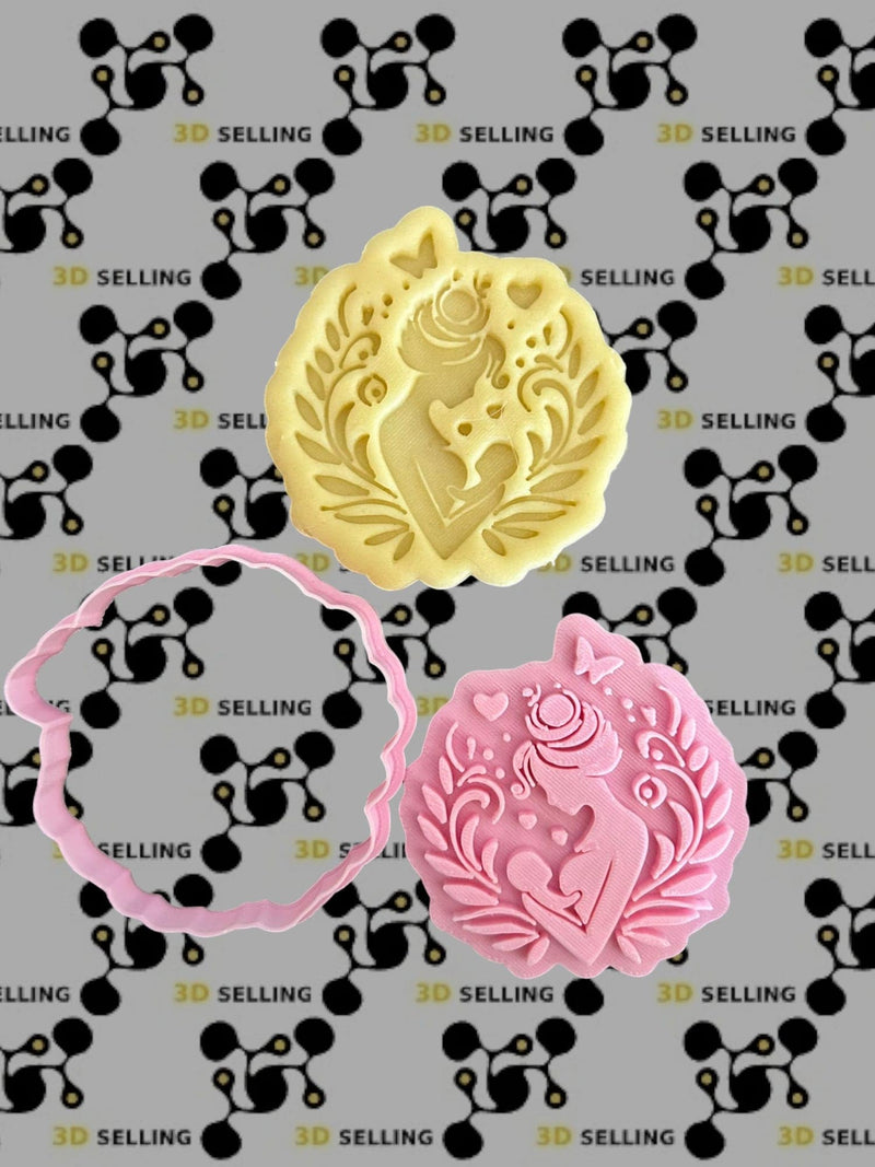 Mamma con cornice floreale Mod4 - 3d Selling