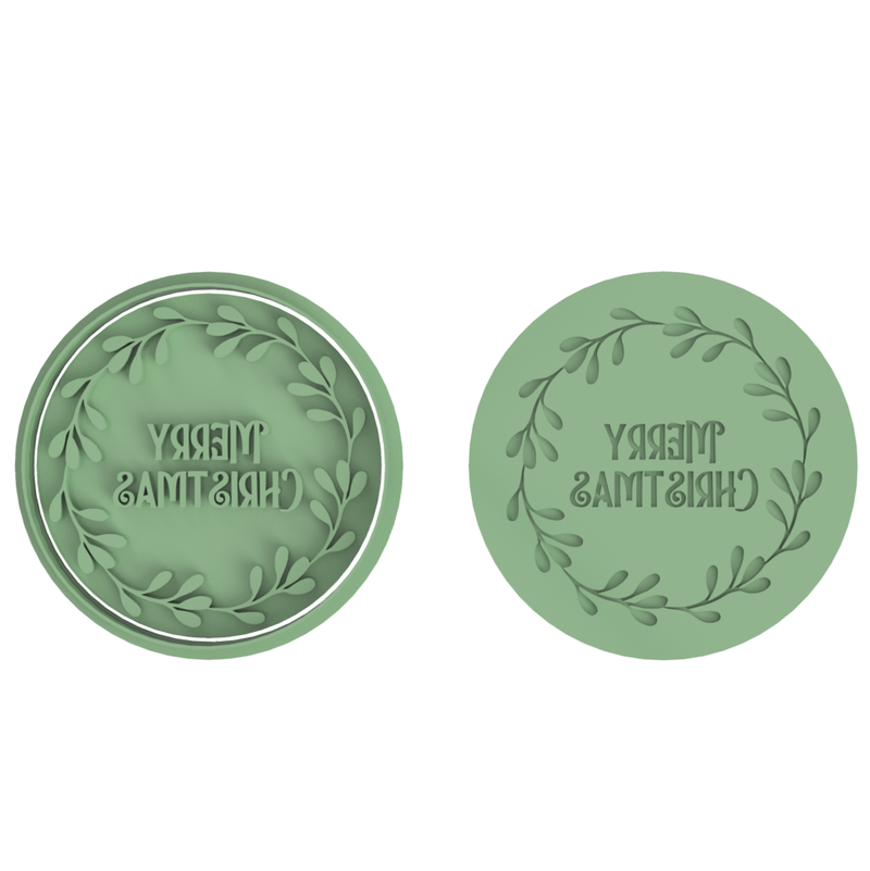 Merry Christmas Mod Foglie 8cm - 3d Selling