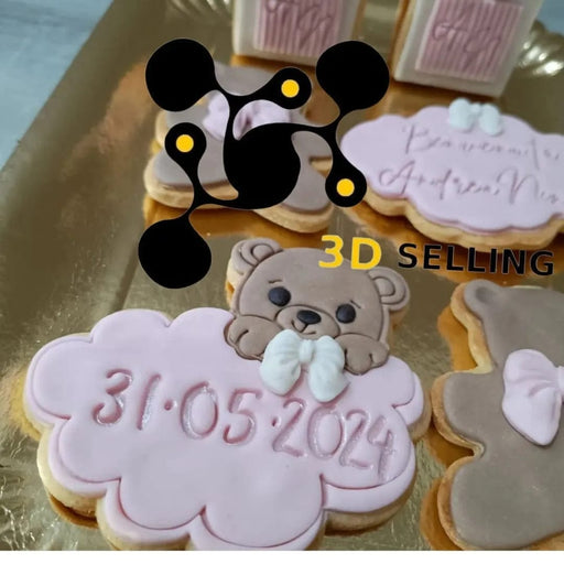 3d Selling Casa, arredamento e bricolage:Articoli per cucina e bar:Accessori per pasticceria:Altro accessori per pasticceria Orsetto dietro la nuvola Kit orsetto teddy 9cm