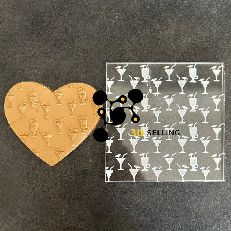 Pattern rilievo in acrilico 10*10 Drink - 3d Selling