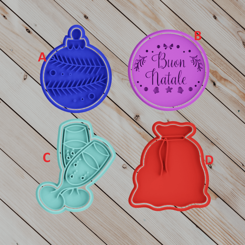 Set di Natale 4 pezzi 8cm Mod10 - 3d Selling