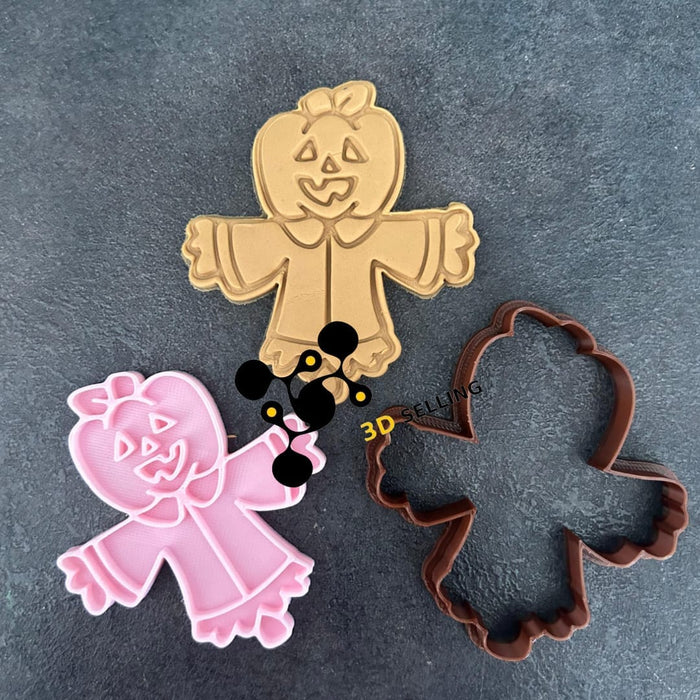 3d Selling Casa, arredamento e bricolage:Articoli per cucina e bar:Accessori per pasticceria:Altro accessori per pasticceria Spaventapasseri Kit Tagliabiscotti Halloween 8cm