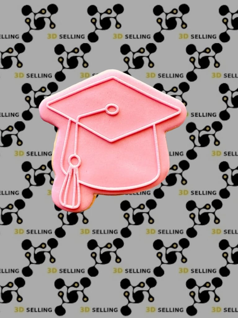 Stampo in acrilico + cutter Cappello Laurea - 3d Selling