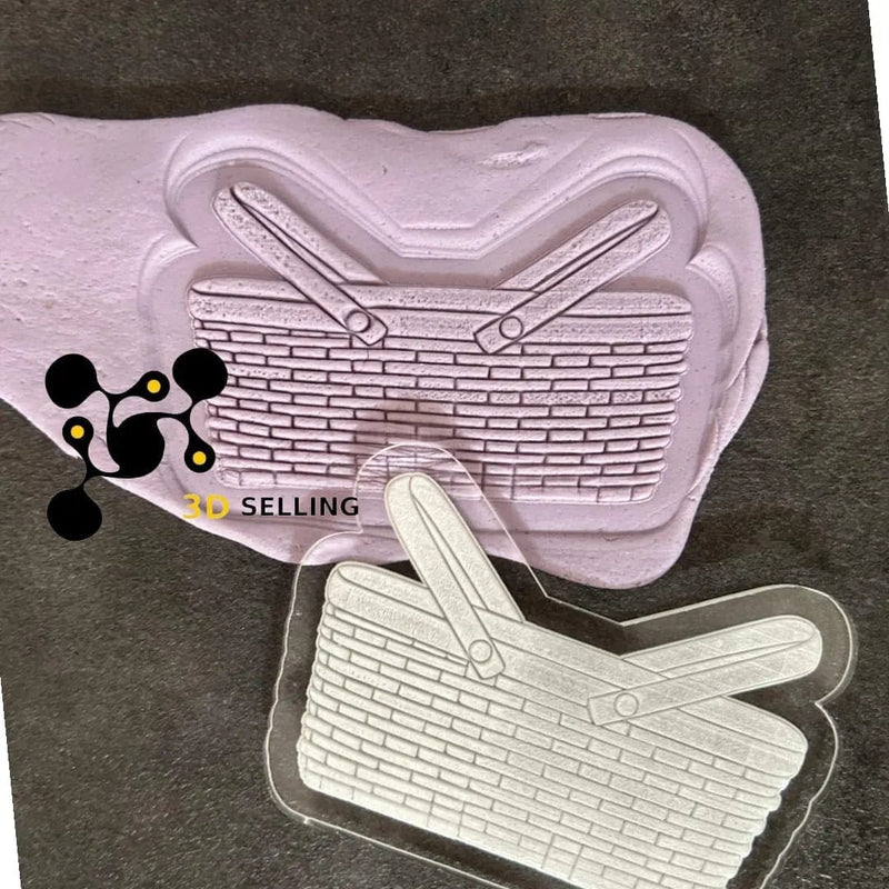 Stampo in acrilico + cutter Cestino in vimini - 3d Selling