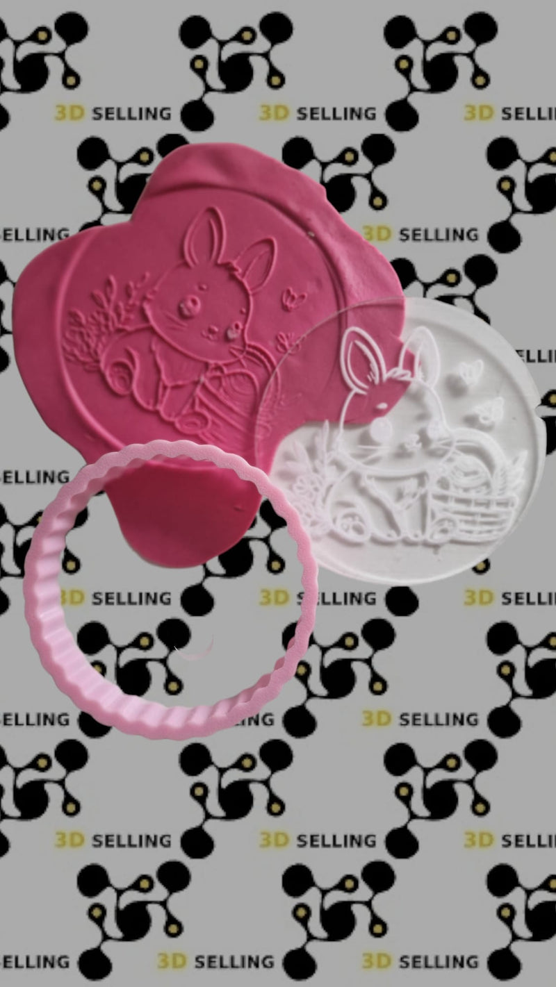 Stampo in acrilico + cutter coniglietto - 3d Selling