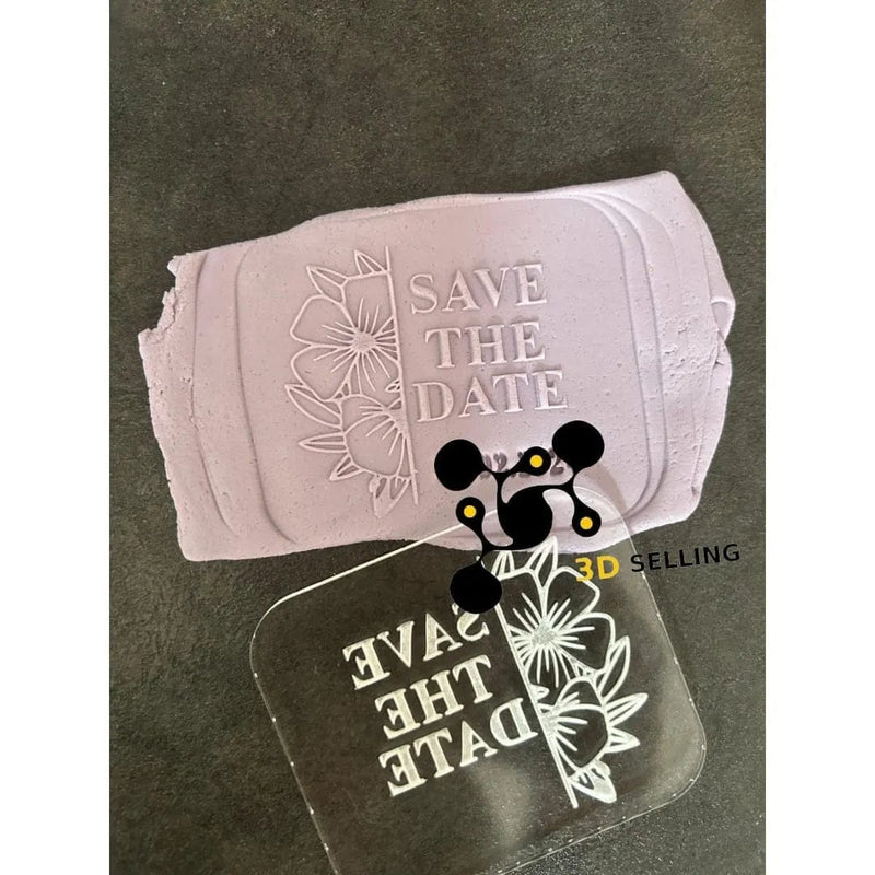 Stampo in acrilico + cutter Save The Date - 3d Selling