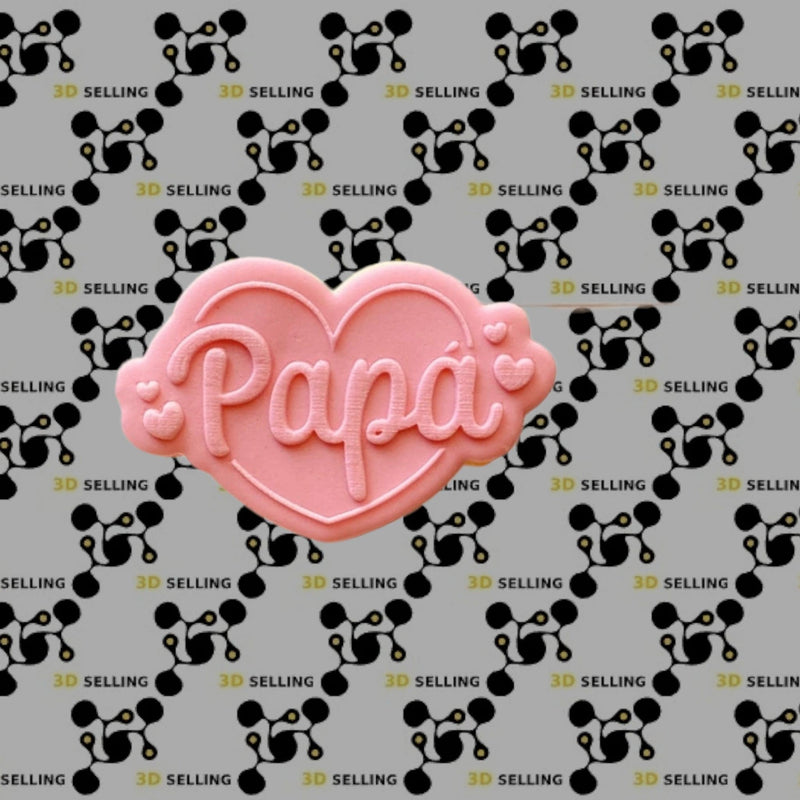 Stampo in acrilico Papà con cuore - 3d Selling