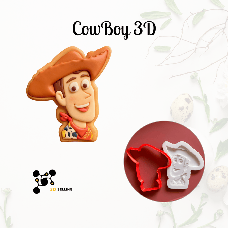 3d Selling Casa, arredamento e bricolage:Articoli per cucina e bar:Accessori per pasticceria:Altro accessori per pasticceria Stampo tagliabiscotti 3D Cowboy