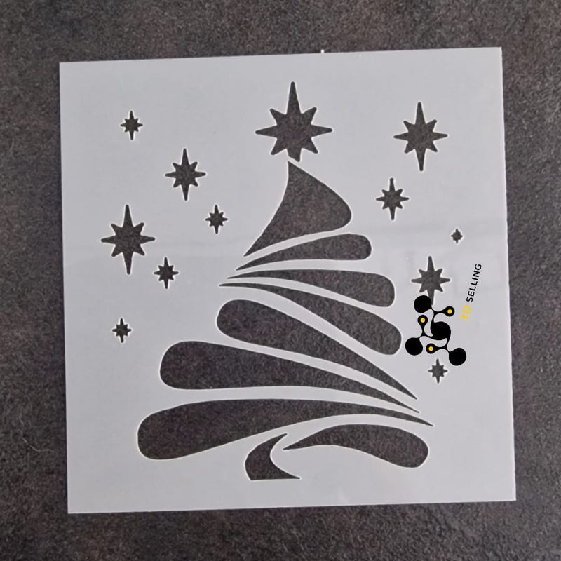 Stencil albero di Natale Mod3 - 3d Selling