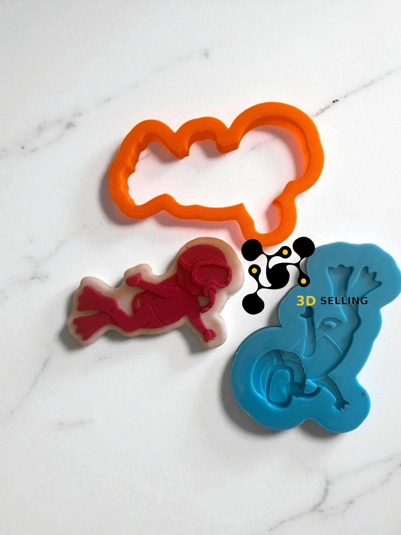 Sub cookie cutter in 3d 8cm - 3d Selling