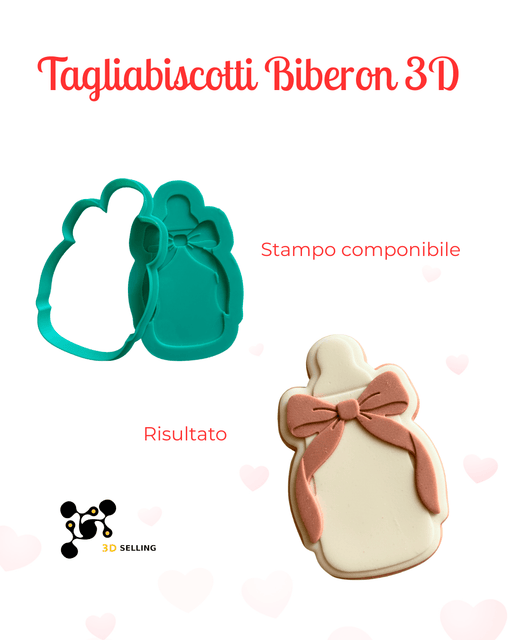 3d Selling Casa, arredamento e bricolage:Articoli per cucina e bar:Accessori per pasticceria:Altro accessori per pasticceria Tagliabiscotti Biberon 3D