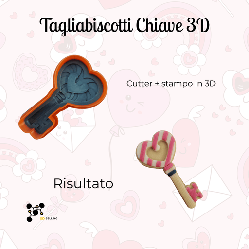 3d Selling Casa, arredamento e bricolage:Articoli per cucina e bar:Accessori per pasticceria:Altro accessori per pasticceria Tagliabiscotti Chiave 3D