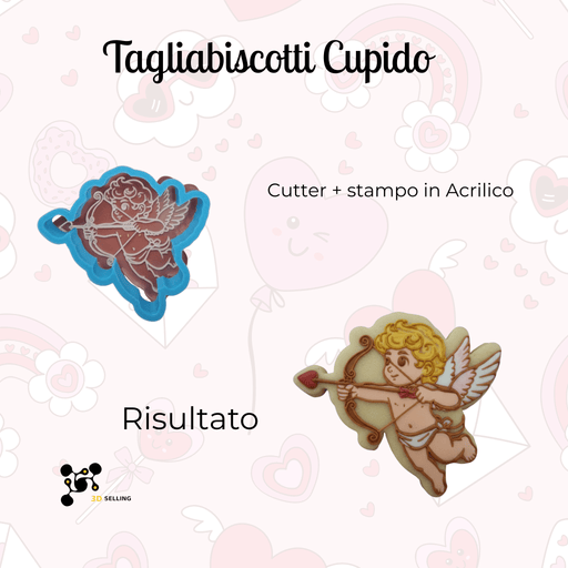 3d Selling Casa, arredamento e bricolage:Articoli per cucina e bar:Accessori per pasticceria:Altro accessori per pasticceria Tagliabiscotti Cupido + Stampo in Acrilico Mod2