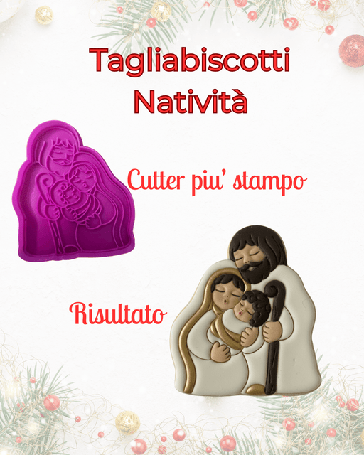 3d Selling Casa, arredamento e bricolage:Articoli per cucina e bar:Accessori per pasticceria:Altro accessori per pasticceria Tagliabiscotti Natività – Cutter + Stampo ad Incisione