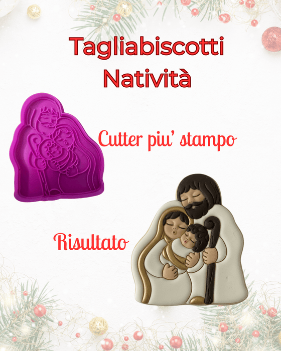 3d Selling Casa, arredamento e bricolage:Articoli per cucina e bar:Accessori per pasticceria:Altro accessori per pasticceria Tagliabiscotti Natività – Cutter + Stampo ad Incisione