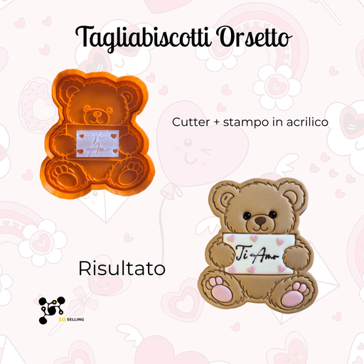 3d Selling Casa, arredamento e bricolage:Articoli per cucina e bar:Accessori per pasticceria:Altro accessori per pasticceria Tagliabiscotti Orsetto ad Incisione