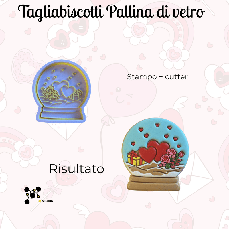 3d Selling Casa, arredamento e bricolage:Articoli per cucina e bar:Accessori per pasticceria:Altro accessori per pasticceria Tagliabiscotti Pallina di Vetro ad Incisione