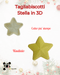 3d Selling Casa, arredamento e bricolage:Articoli per cucina e bar:Accessori per pasticceria:Altro accessori per pasticceria Tagliabiscotti Stella – Cutter + Stampo 3D