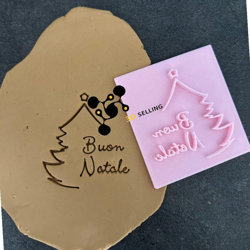Timbro Buon Natale 5cm - 3d Selling