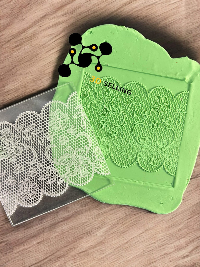 Trama Pizzo in rilievo  in acrilco Mod3 10*10 - 3d Selling