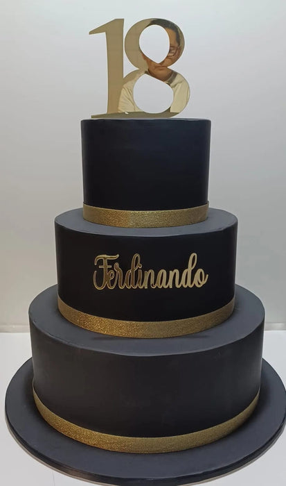 3d Selling Casa, arredamento e bricolage:Articoli per cucina e bar:Accessori per pasticceria:Decorazioni torte e topper:Cake topper Cake Topper Frontale personalizzato