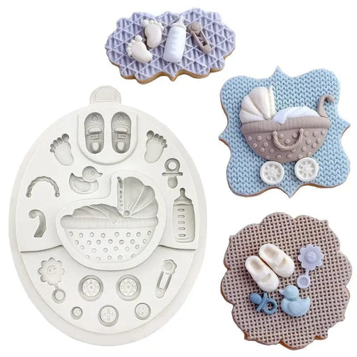 3d Selling Casa, arredamento e bricolage:Articoli per cucina e bar:Accessori per pasticceria:Formine e stampi per biscotti Stampo in silicone baby shower