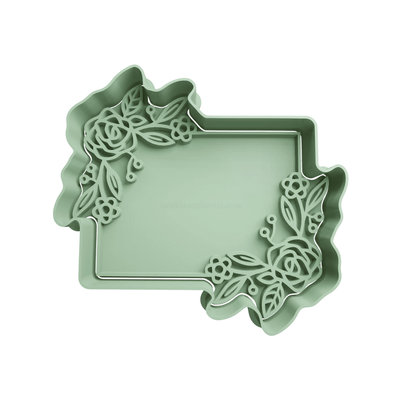 Cornice rettangolare con fiori - 3d Selling