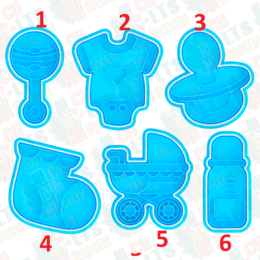 3d Selling cookie cutter Set Baby shower