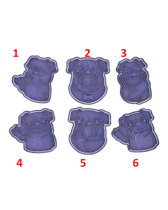 3d Selling cookie cutter Set Bulldog Francese