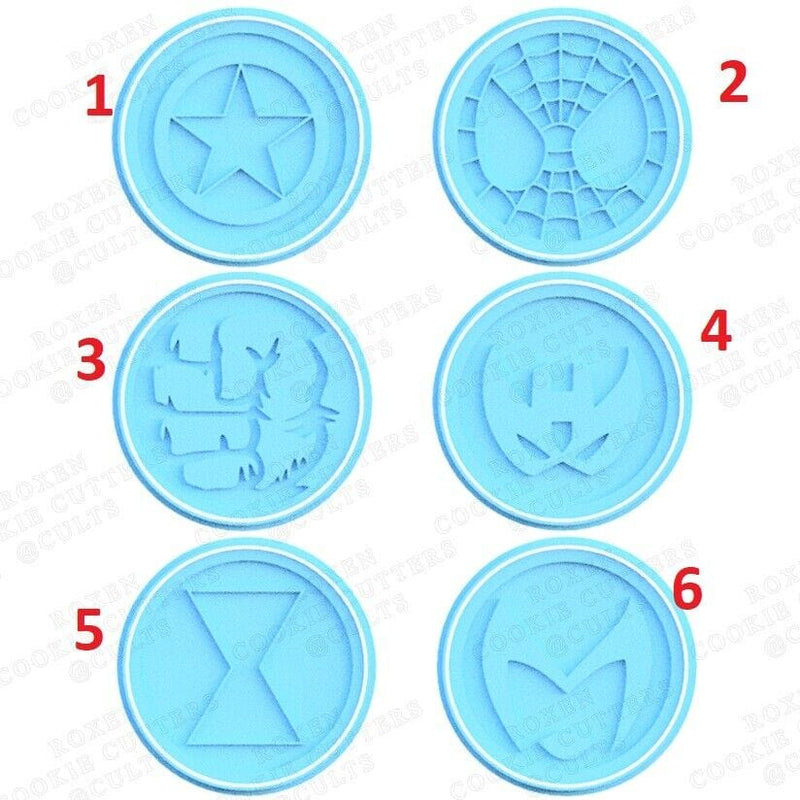 Set Logo Super Eroi 6 pezzi - 3d Selling
