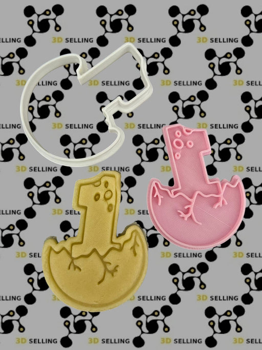 3d Selling cookie cutter Set Numeri stile dinosauri