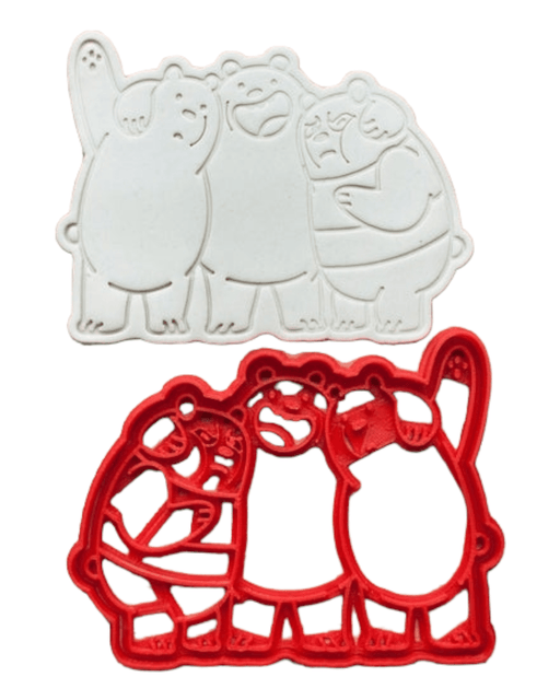 3d Selling cookie cutter Tris orsetti