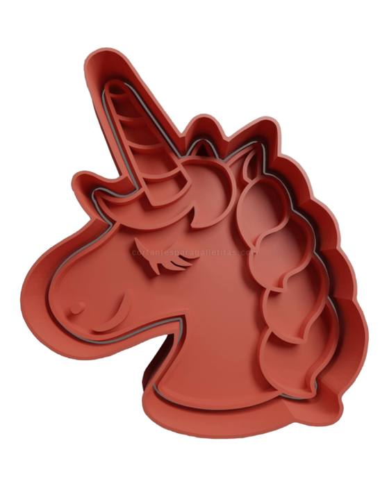 3d Selling cookie cutter Unicorno Profilo 2