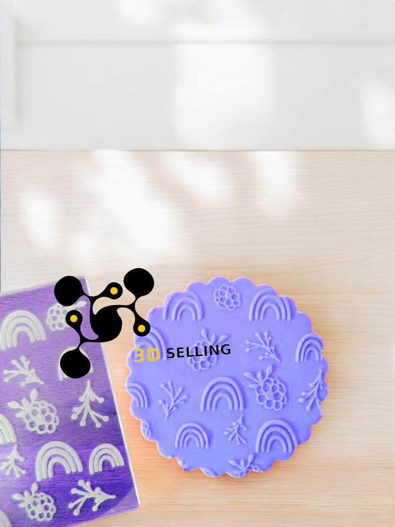 Pattern in acrilico 10*10 arcobaleni con fiori - 3d Selling