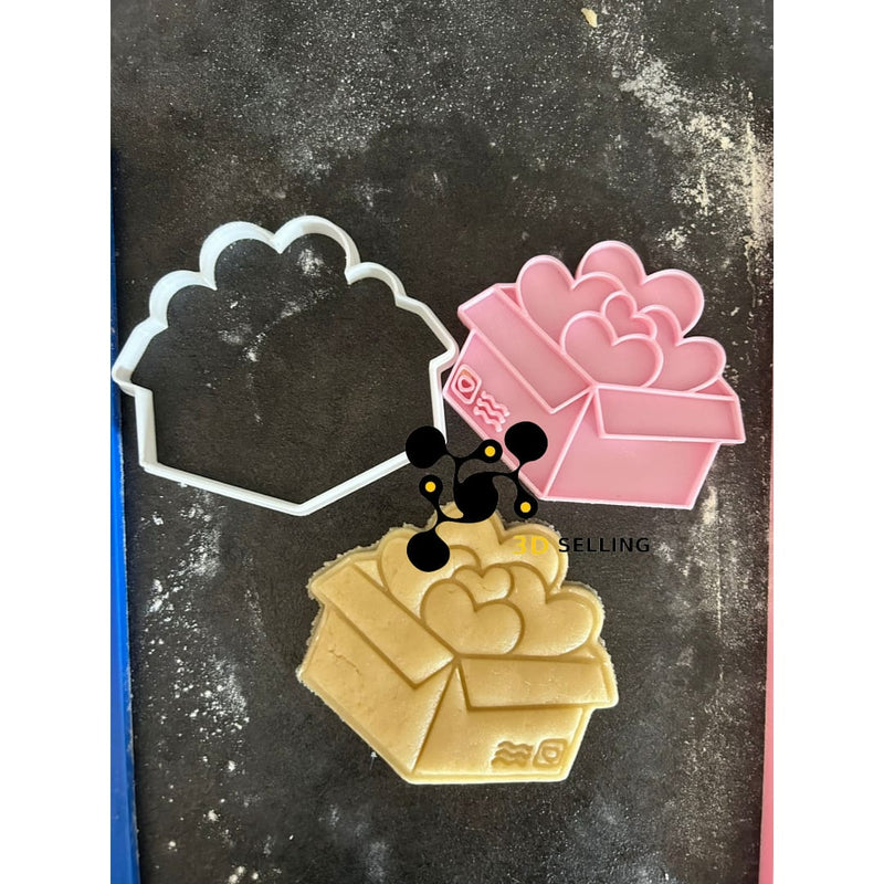 Scatolo con cuori 8,5cm - 3d Selling