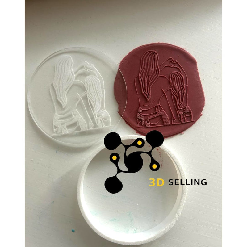Stampo in acrilico + cutter Mamma con Bimba - 3d Selling
