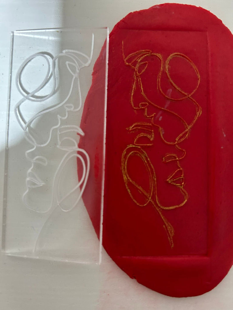 Stampo + cutter in acrilico Fidanzati 9cm - 3d Selling