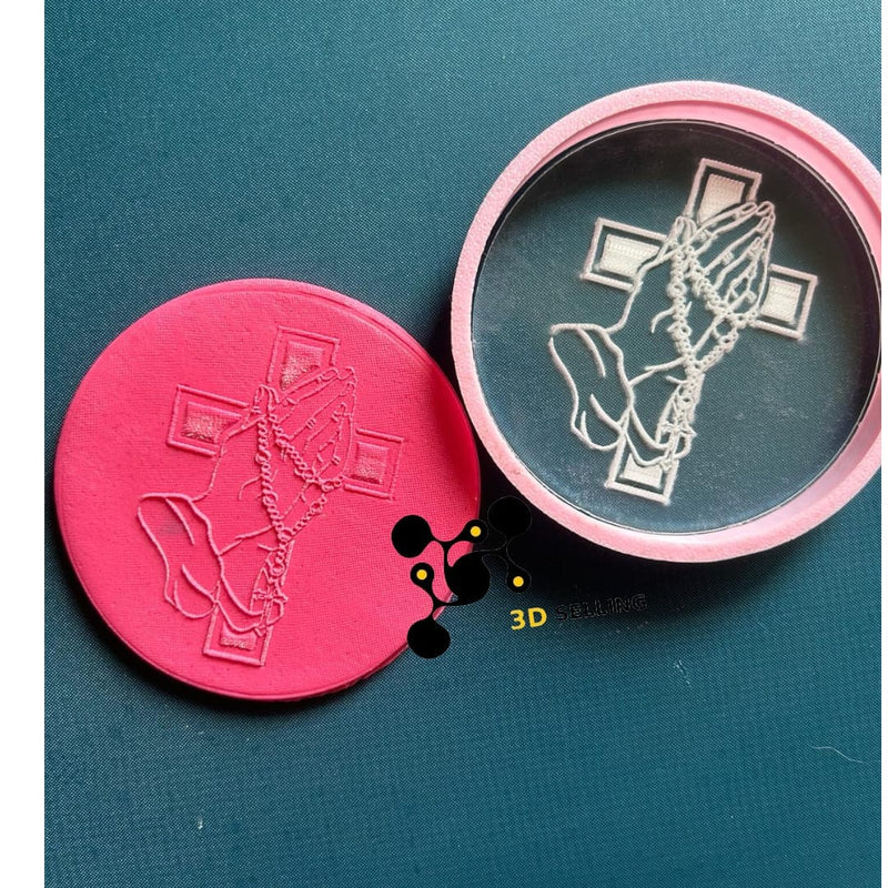 Stampoi in acrilico + cutter Mani in preghiera Mod2 - 3d Selling