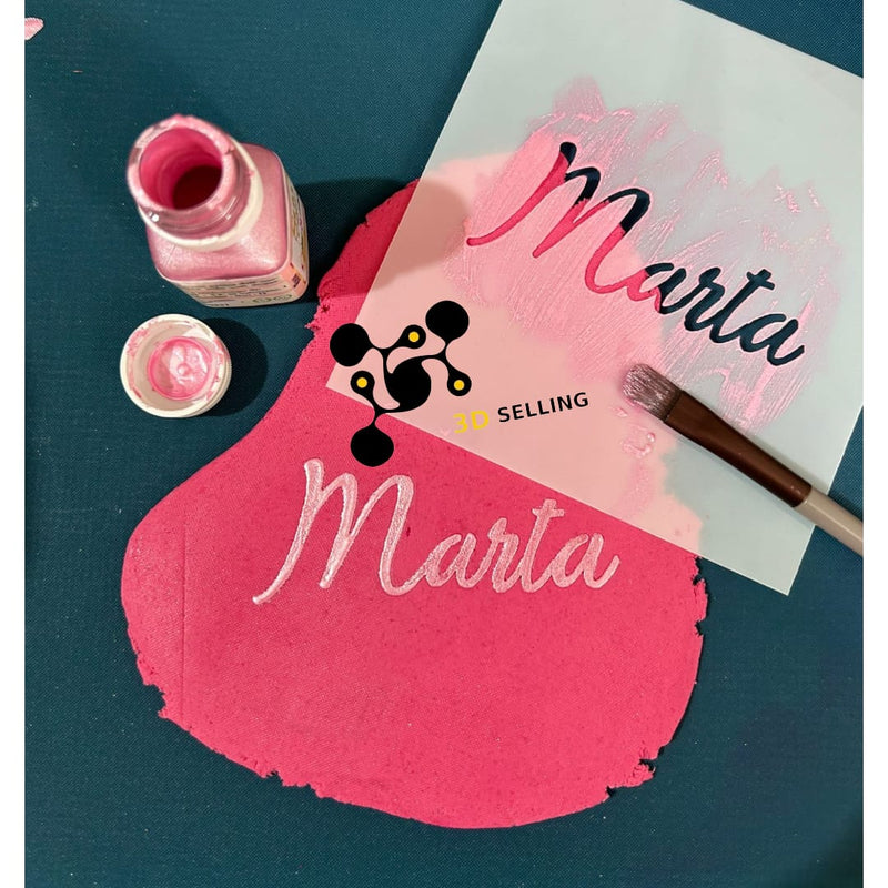 Stencil Nome personalizzato corsivo - 3d Selling
