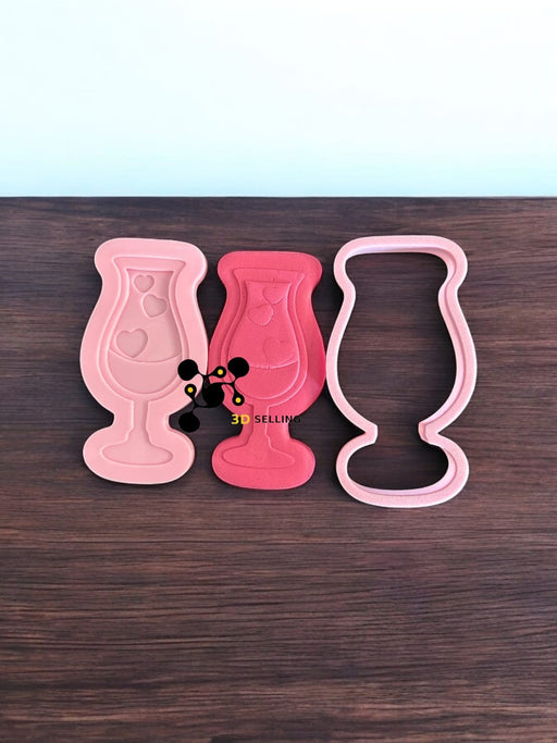 3dselling Casa, arredamento e bricolage:Articoli per cucina e bar:Accessori per pasticceria:Altro accessori per pasticceria Bicchiere con cuori in rilievo in 3D 9cm