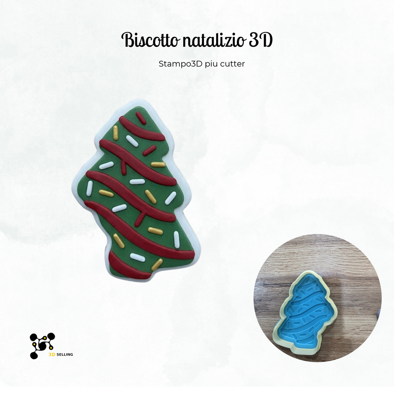 Biscotto albero di Natale 3D