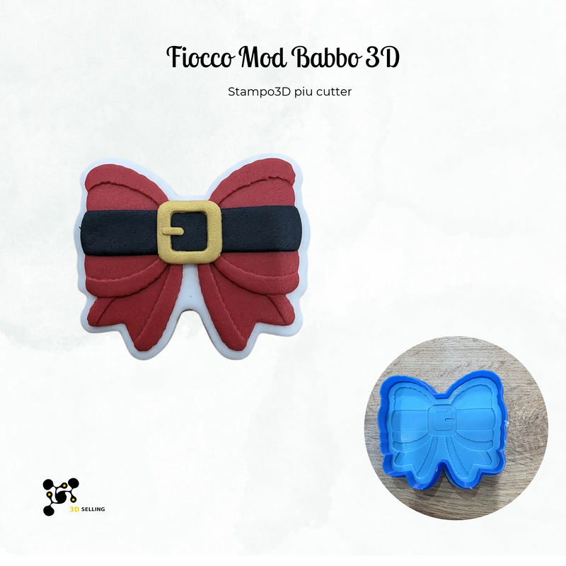 Fiocco Mod Babbo Natale 3D