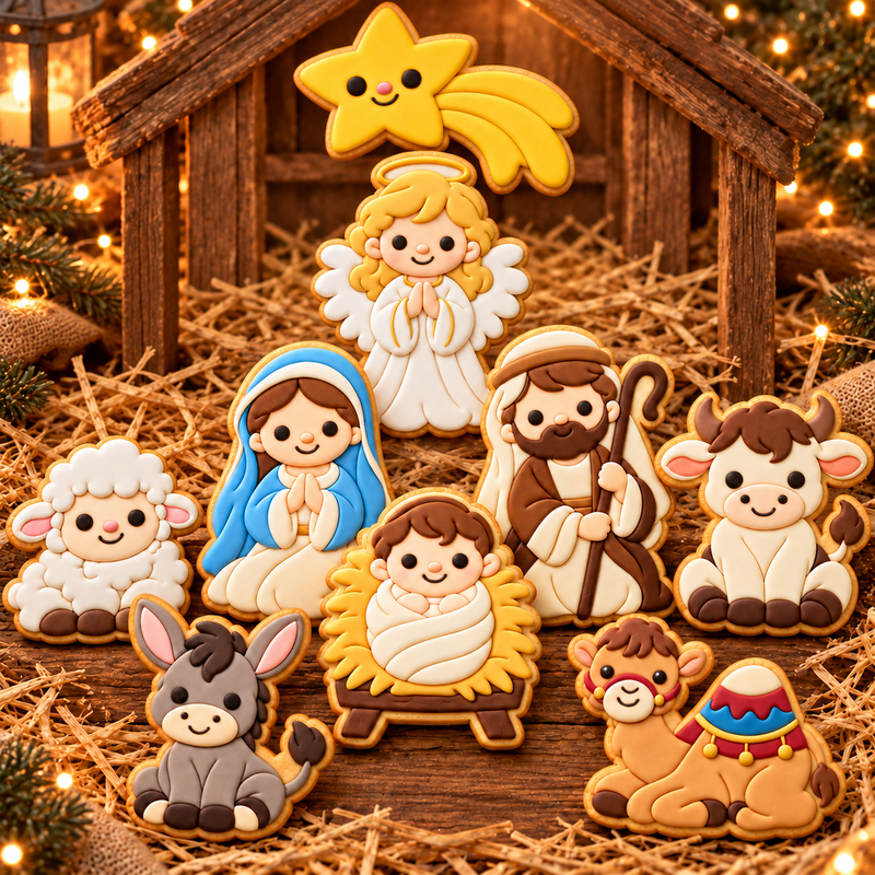 Presepe Natalizio kit 9 pezzi