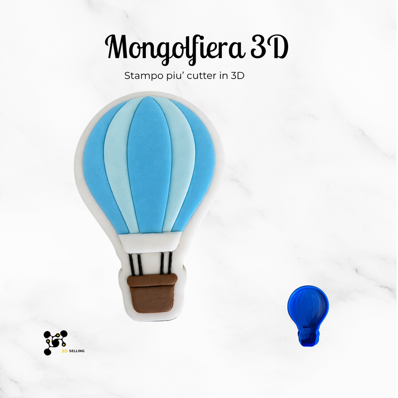 Tagliabiscotto Mongolfiera 3D