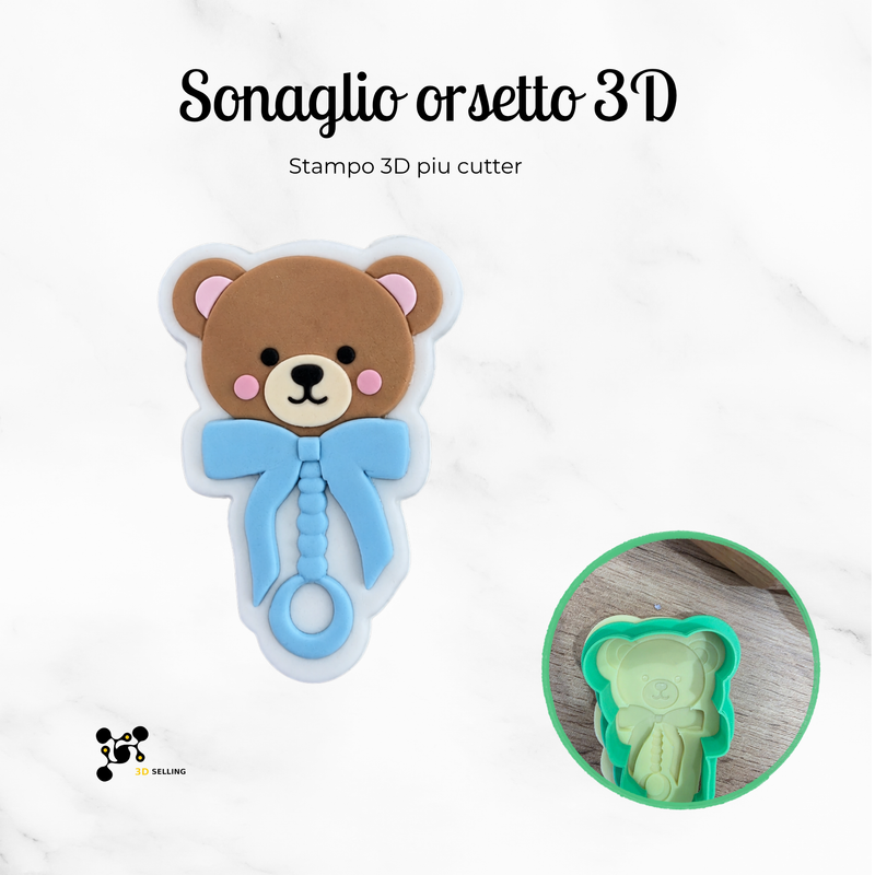 Sonaglio con orsetto in 3D