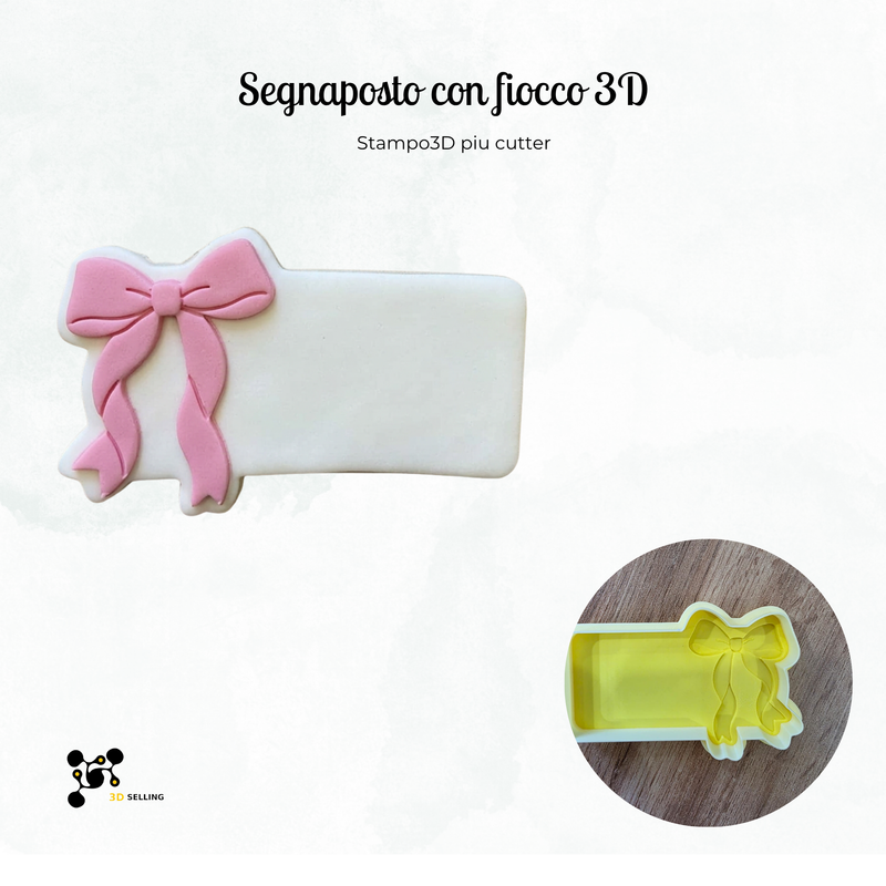 Segnaposto fiocco 3D