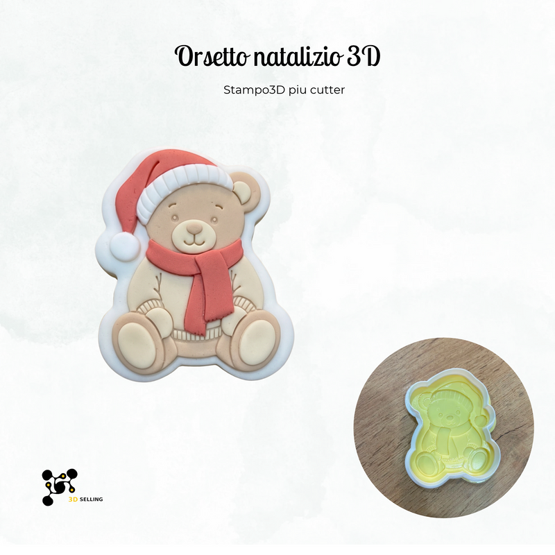 Orsetto Natalizio 3D