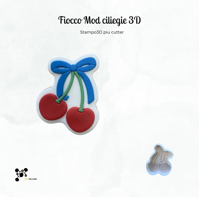 Fiocco con Ciliegie 3D